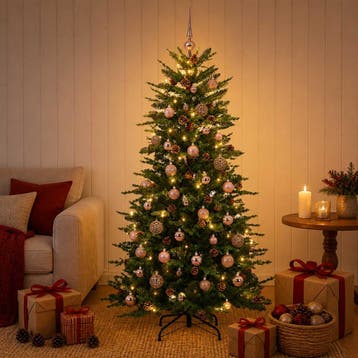 vidaXL Kunstmatige Inklapbare Kerstboom 120 cm 150 LEDs, Verzenden, Nieuw