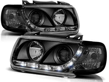 Koplampen VW Polo 6N DRL look Devil Eyes zwart, Ophalen of Verzenden, Nieuw