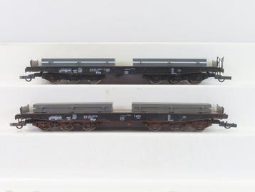 Roco H0 - 46551 - Modeltrein goederenwagon (2) - 2x 6-assige, Nieuw