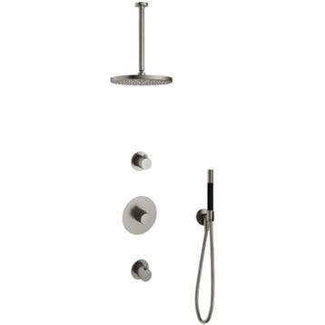 Hotbath Cobber - Inbouw Regendoucheset - Geborsteld Nikkel -, Ophalen of Verzenden, Nieuw