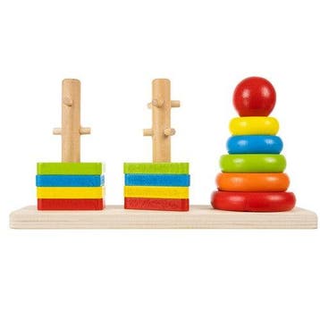 Kruzzel houten blokken sorteerder puzzel voor kinderen 7 x, Ophalen of Verzenden, Nieuw