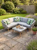 Milano Hoek Loungeset - White, Tuin en Terras, Verzenden, Nieuw