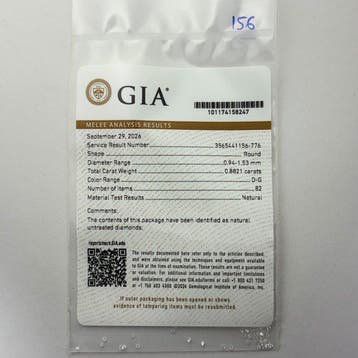 82 pcs Diamant (Natuurlijk) - 0.88 ct - Rond - D, Nieuw
