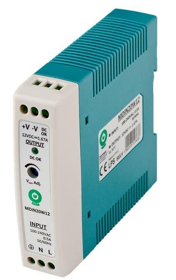 Din-railvoeding - 12 volt - 1,67 ampère - 20 watt, Hobby en Vrije tijd, Elektronica-componenten, Verzenden, Nieuw