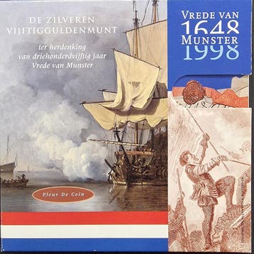 Nederlandse zilveren 50 Gulden (1982-1998) FDC inc boekje, Verzenden, Koningin Beatrix, Zilver, Losse munt