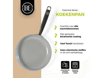 BE Living Essential Koekenpan - Ø 20 cm - Keramisch - PFAS, Verzenden, Nieuw