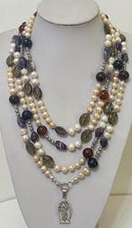 Themacollectie - Lange halsketting van natuurlijke parels,