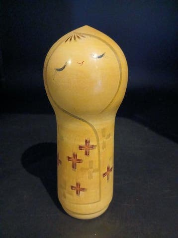 Beeldje - Prachtige Vintage Sosaku (Creatieve) Kokeshi-pop