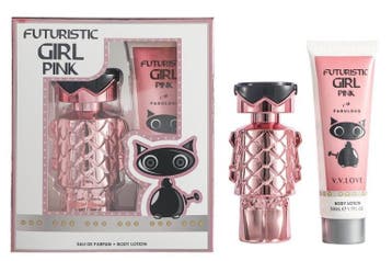 V.V. LOVE Futuristic Girl Pink Giftset Dames, Sieraden, Tassen en Uiterlijk, Uiterlijk | Parfum, Verzenden, Nieuw