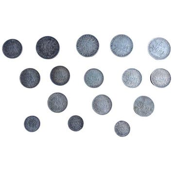 Frankrijk. Lot de 15 monnaies en argent (Zonder, Postzegels en Munten