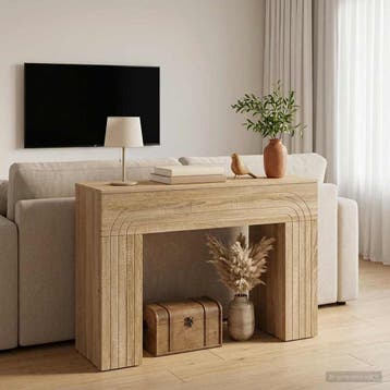 vidaXL Salontafel Sonoma Eiken 102 x 35 x 75 cm Bewerkt hout, Minder dan 50 cm, Verzenden, Vierkant, Nieuw