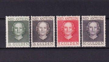 Nederlandse Antillen 1950 - Koningin Juliana En Face - NVPH, Gestempeld