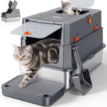 Kattenbak XL RVS | Retourdeal 34% Korting, Dieren en Toebehoren, Ophalen of Verzenden, Zo goed als nieuw, Gesloten