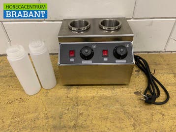 HCB RVS Sauswarmer Flessenwarmer 2 x 950 ml Chocola Kaas Jam, Ophalen of Verzenden, Nieuw in verpakking
