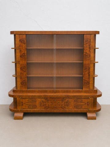 Austrian Art deco - Display-Book cabinet - Boekenkast (2) -