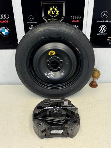 Ford Focus bj.2012 Reservewiel thuiskomer+krikset 5x108, Auto-onderdelen, Banden en Velgen, Gebruikt, 16 inch, Zomerbanden, Banden en Velgen