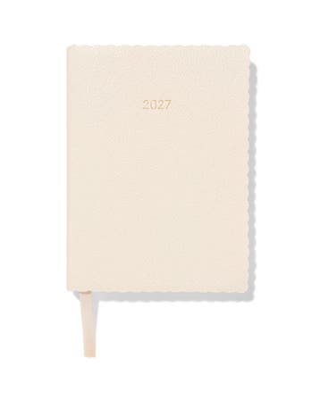 HEMA Agenda 2027 A6 kunstleer crème, Verzenden, Nieuw