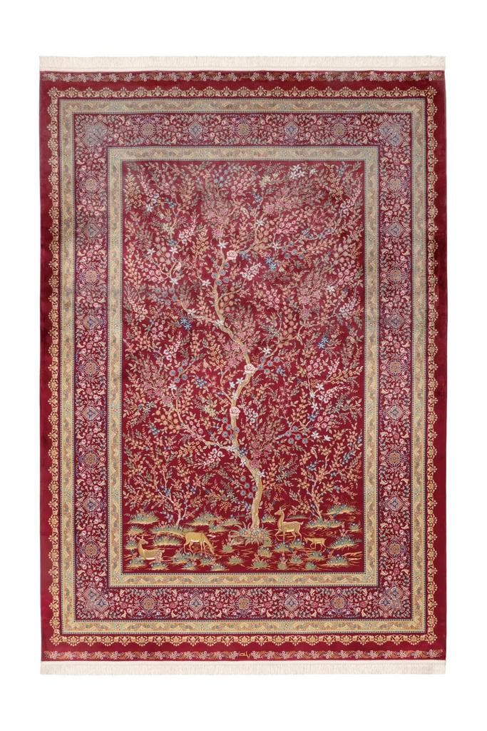 Perzisch Tapijt | Portofino | Picturaal | Rood | 60x90 cm, Huis en Inrichting, Stoffering | Tapijten en Kleden, Verzenden