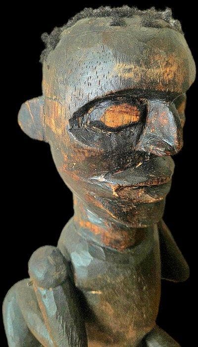 Masker met kroon, marionet, ékoï, Ejagham, Nigeria - Nigeria, Antiek en Kunst, Kunst | Niet-Westerse kunst