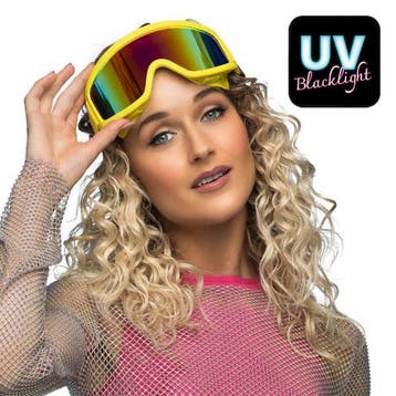 Party Skibril Neon Geel, Verzenden, Nieuw
