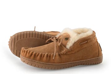 Warmbat Pantoffels in maat 40 Cognac, Overige kleuren, Verzenden, Zo goed als nieuw, Pantoffels of Sloffen