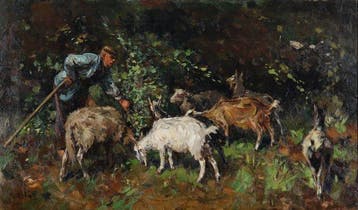 Willem Hendrik van der Nat (1864–1929) - Eikels voeren