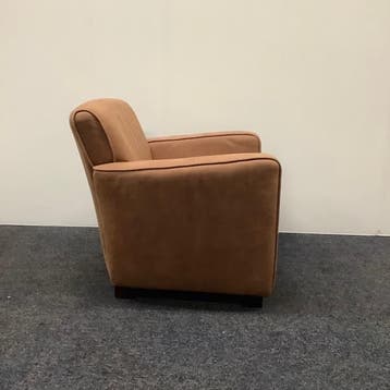 so True Fauteuil , bruin Alcantara (imitatie leder), Gebruikt, Bruin, Leer, Ophalen of Verzenden