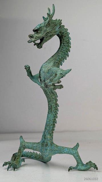 Bijzonder standbeeld Chinese draak - Brons - China (Zonder