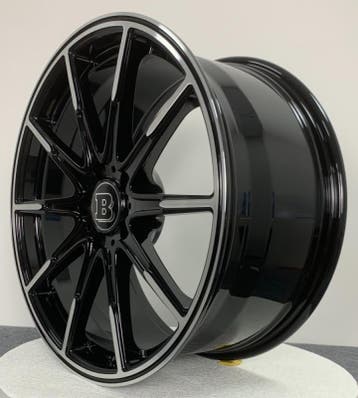 Velgen Brabus Y Style Zwart Diamond Cut Mercedes, Auto-onderdelen, Nieuw, Personenwagen, Velg(en)