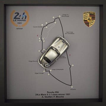 Artwork - Porsche - Porsche 356 winner of 1951 - 24h LeMans, Hobby en Vrije tijd, Modelauto's | 1:5 tot 1:12, Nieuw