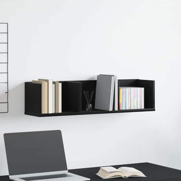 vidaXL Wandplank Muurmontage Zwart Eiken 75 x 18 x 18 cm, Verzenden, Nieuw