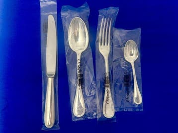 Christofle - Bestekset (4) - parels - Verzilverd -