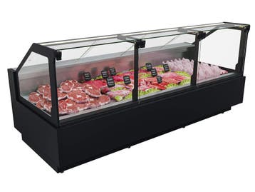 Rose koeltoonbank B281,2xD118xH125cm - zwart, Nieuw in verpakking