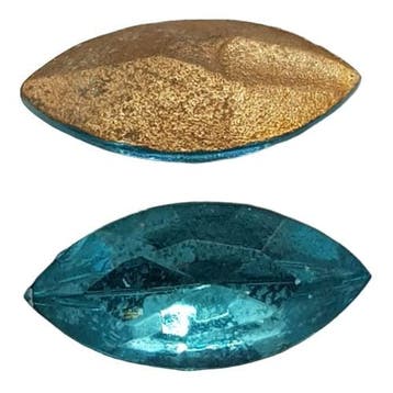 4 x Aquamarijn Swarovski puntsteen 10 x 5 mm – blauw, Ophalen of Verzenden, Nieuw, Overige typen