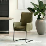 Set van 10 Leren eetkamerstoelen Ruler - Granada Moss, Huis en Inrichting, Stoelen, Ophalen of Verzenden, Nieuw, Leer