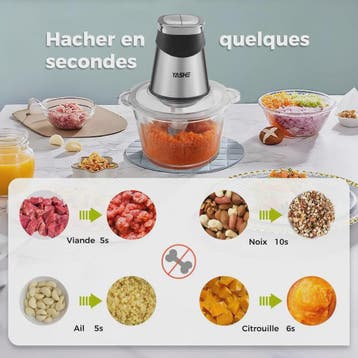 Elektrische Keukenmachine 1.8L & 2L met Glazen en RVS Kom, Verzenden, Nieuw