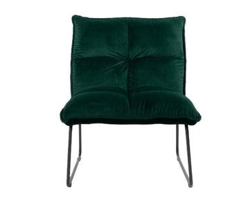 Fauteuil Jelly Velvet | Donkergroen, Ophalen of Verzenden, Nieuw