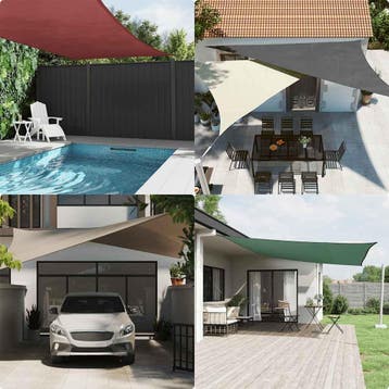 vidaXL Zonneschermdoek Donkergroen 2x2x2 m 100% Polyester, Tuin en Terras, Zonneschermen, Verzenden, Nieuw