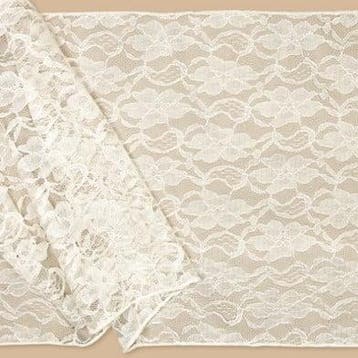 Kant lint Creme breed Tafelloper 35 cm x 275 cm, Ophalen of Verzenden, Nieuw