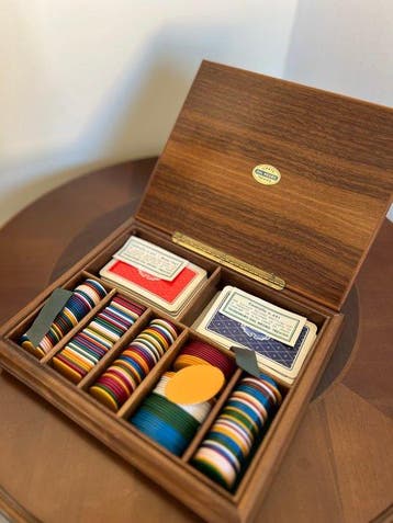 Pokerset - 1967 Vintage Dal Negro Treviso Card Game Set, Antiek en Kunst