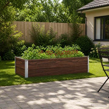 vidaXL Verhoogd Tuinbed Zwart 100 x 40 x 24 cm koudgewalst, Minder dan 30 cm, Verzenden, Minder dan 60 cm, Nieuw