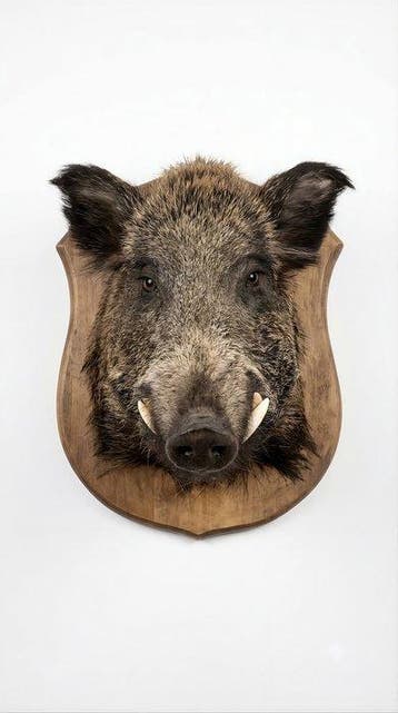 Wild zwijn Taxidermie wandmontage - Cinghiale europeo - 60