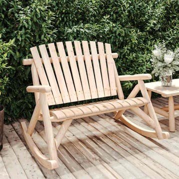vidaXL Schommelbank 2-zits 123x96x102 cm massief vurenhout, Verzenden, Nieuw, Hout