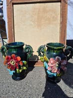 Vaas - Barbotine - Paar barbotinevazen