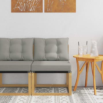 vidaXL Buiten Midden Sofa Massief acaciahout en Textilene, Verzenden, Nieuw