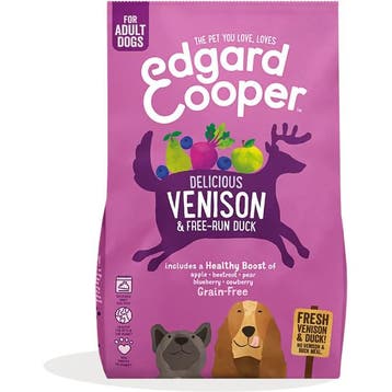 Edgard & Cooper Hond hert & eend 12kg Grote brok, Verzenden, Nieuw