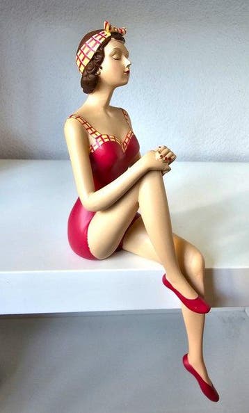 sculptuur, Baddame Jaren 50 - 30 cm - resin, Antiek en Kunst