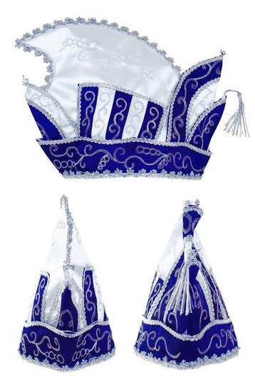 KIMU® Prins Carnaval Steek Muts Blauw Prinsenmuts Raad Elf Z, Kleding | Heren, Carnavalskleding en Feestkleding, Ophalen of Verzenden