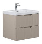 Badkamermeubel Set Thermis 60cm Crème Badmeubel, Verzenden, Nieuw, Wastafelkast