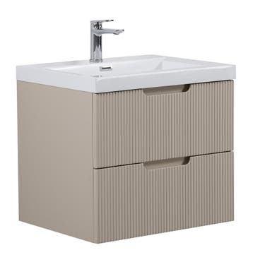 Badkamermeubel Set Thermis 60cm Crème Badmeubel, Huis en Inrichting, Badkamer | Badkamermeubels, Verzenden, Nieuw, Wastafelkast